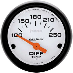 Autometer Phantom Short Sweep Electric Differential Temp gauge 2 1/16