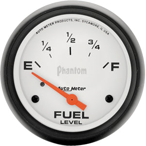 Autometer Phantom Short Sweep Electric Fuel Level gauge 2 5/8" (66.7mm)
