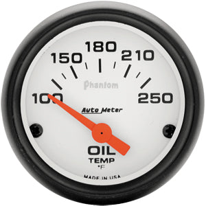 Autometer Phantom Short Sweep Electric Oil Temperature gauge 2 1/16" (52.4mm)