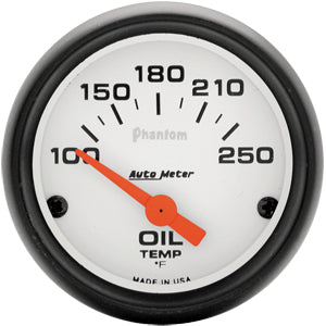 Autometer Phantom Short Sweep Electric Oil Temperature gauge 2 1/16