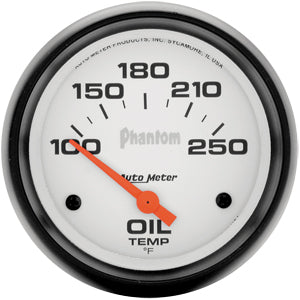 Autometer Phantom Short Sweep Electric Oil Temperature gauge 2 5/8" (66.7mm)