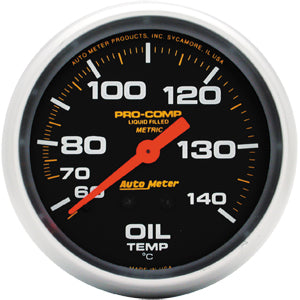 Autometer Pro Comp Liquid Filled Mechanical Oil Temperature Gauge 2 5/8