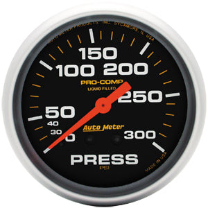 Autometer Pro Comp Liquid Filled Mechanical Pressure Gauge 2 5/8