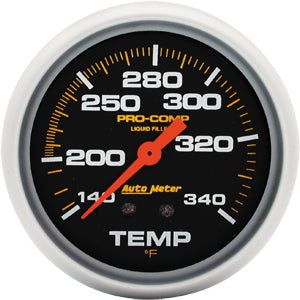 Autometer Pro Comp Liquid Filled Mechanical Water Temperature Gauge 2 5/8" (66.7mm)