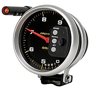 Autometer Pro Comp Pedestal Mount Tachs Tachometer Dual Range Memory Gauge 5