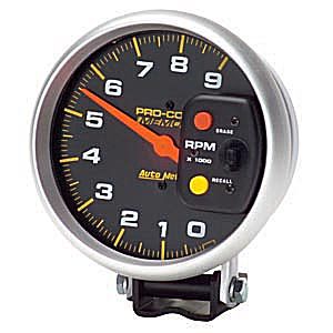 Autometer Pro Comp Pedestal Mount Tachs Tachometer Memory / Standard Electric Gauge 5" (127mm)