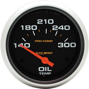 Autometer Pro Comp Short Sweep Electric Oil Temperature Gauge 2 5/8"(66.7mm)