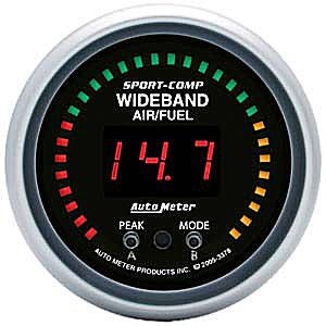 Autometer Sport Comp Digital Wideband Air/Fuel Ratio Wideband A/F Kit Gauge 2 1/16" (52.4mm)