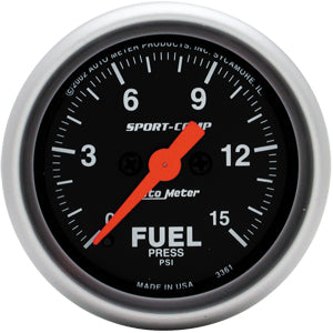 Autometer Sport Comp Full Sweep Electric Fuel Pressure Gauge 2 1/16
