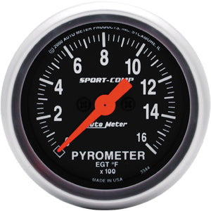 Autometer Sport Comp Full Sweep Electric Pyrometer Gauge 2 1/16" (52.4mm)