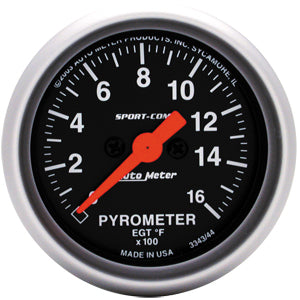 Autometer Sport Comp Full Sweep Electric Pyrometer Gauge 2 1/16" (52.4mm)
