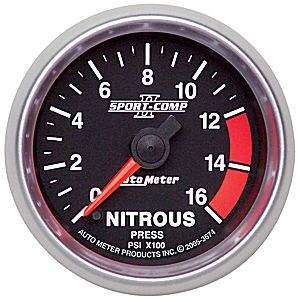 Autometer Sport Comp II Full Sweep Electric Nitrous Pressure 2 1/16