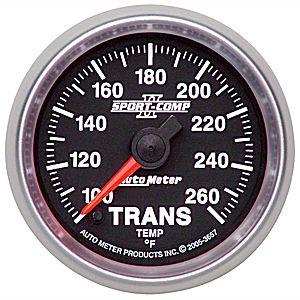 Autometer Sport Comp II Full Sweep Electric Trans Temperature Gauges 2 1/16