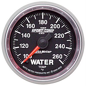 Autometer Sport Comp II Full Sweep Electric Water Temperature Gauges 2 1/16