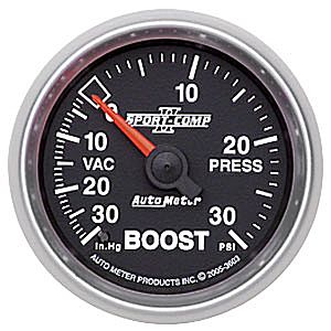 Autometer Sport Comp II Mechanical Boost / Vacuum Gauges 2 1/16