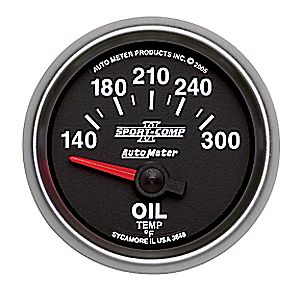 Autometer Sport Comp II Short Sweep Electric Oil Temperature Gauges 2 1/16" (52.4mm)