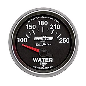Autometer Sport Comp II Short Sweep Electric Water Temperature Gauges 2 1/16" (52.4mm)
