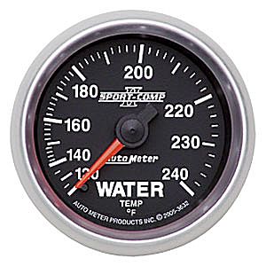 Autometer Sport Comp II Mechanical Water Temperature Gauges 2 1/16" (52.4mm)