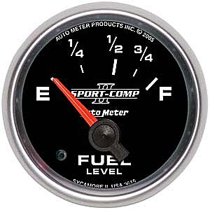 Autometer Sport Comp II Short Sweep Electric Fuel Level Ford Gauges 2 1/16