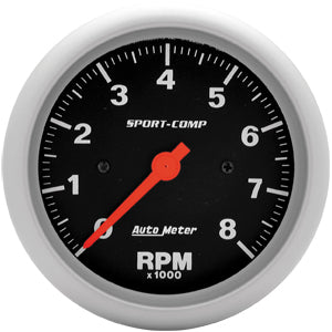 Autometer Sport Comp In-Dash Tachs & Speedos Tachometer Gauge 3 3/8