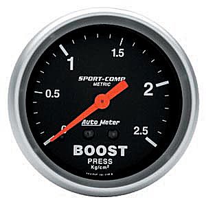 Autometer Sport Comp Mechanical Boost Metric Gauge 2 5/8" (66.7mm)