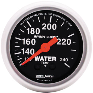 Autometer Sport Comp Mechanical Water Temperature Gauge 2 1/16