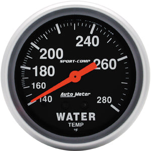 Autometer Sport Comp Mechanical Water Temperature Gauge 2 5/8" (66.7mm)