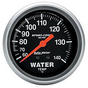 Autometer Sport Comp Mechanical Water Temperature Metric Gauge 2 5/8
