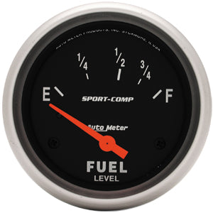 Autometer Sport Comp Short Sweep Electric Fuel Level Gauge 2 1/16