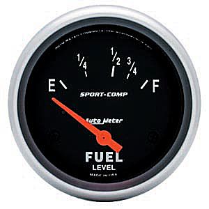 Autometer Sport Comp Short Sweep Electric Fuel Level Gauge 2 5/8" (66.7mm)