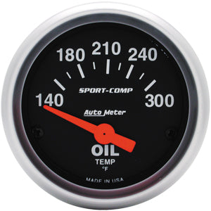 Autometer Sport Comp Short Sweep Electric Oil Temperature Gauge 2 1/16" (52.4mm)