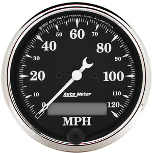Autometer Street Rod Old Tyme Black In-Dash Tachs & Speedos Speedometer Programmable gauge 3 1/8