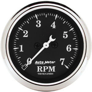 Autometer Street Rod Old Tyme Black In-Dash Tachs & Speedos Tachometer gauge 2 1/16" (52.4mm)