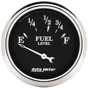 Autometer Street Rod Old Tyme Black Short Sweep Electric Fuel Level gauge 2 1/16" (52.4mm)
