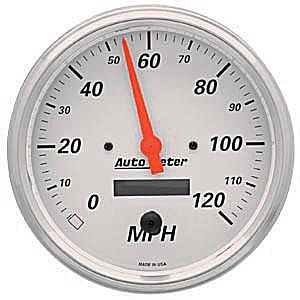 Autometer Street Rod Arctic White In-Dash Tachs & Speedos Speedometer Elec. Programmable gauge 5