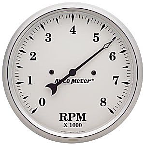 Autometer Street Rod Old Tyme white In-Dash Tachs & Speedos Tachometer gauge 5