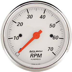 Autometer Street Rod Arctic White In-Dash Tachs & Speedos Tachometer gauge 3 1/8" (79.4mm)