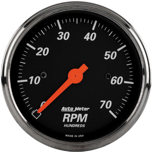 Autometer Street Rod Designer Black In-Dash Tachs & Speedos Tachometer gauge 3 1/8