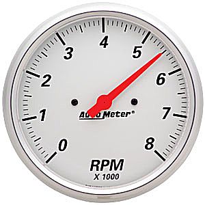 Autometer Street Rod Arctic White In-Dash Tachs & Speedos Tachometer gauge 5