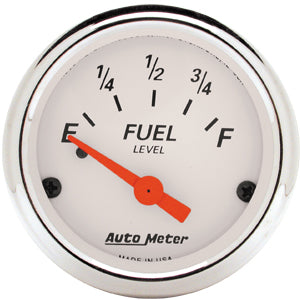 Autometer Street Rod Arctic White Short Sweep Electric Fuel Level gauge 2 1/16" (52.4mm)