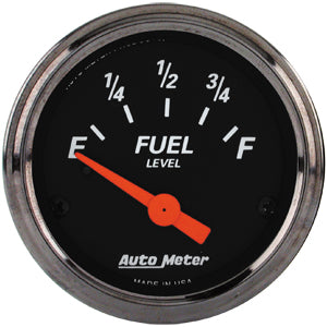 Autometer Street Rod Designer Black Short Sweep Electric Fuel Level gauge 2 1/16" (52.4mm)