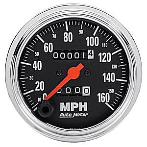 Autometer Traditional Chrome In-Dash Tachs & Speedos Speedometer gauge 3 3/8" (85.7mm)