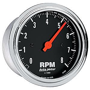 Autometer Traditional Chrome In-Dash Tachs & Speedos Tachometer gauge 3 3/8