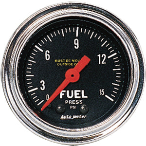 Autometer Traditional Chrome Mechanical Fuel Pressure gauge 2 1/16" (52.4mm)