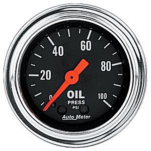 Autometer Traditional Chrome Mechanical Oil Pressure gauge 2 1/16" (52.4mm)