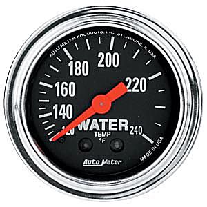 Autometer Traditional Chrome Mechanical Water Temperature gauge 2 1/16
