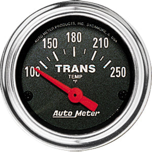 Autometer Traditional Chrome Short Sweep Electric Trans Temperature gauge 2 1/16