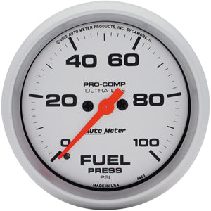Autometer Ultra Lite Full Sweep Electric Fuel Pressure gauge 2 5/8" (66.7mm)