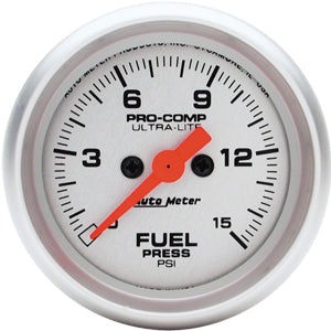Autometer Ultra Lite Full Sweep Electric Fuel Pressure gauge 2 1/16" (52.4mm)