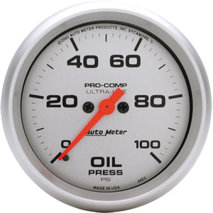 Autometer Ultra Lite Full Sweep Electric Oil Pressure gauge 2 5/8" (66.7mm)
